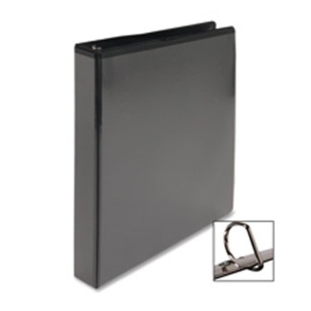 BUSINESS SOURCE D-Ring View Binder- 1in. Capacity- 11x8-.50in.- Black BSN28446